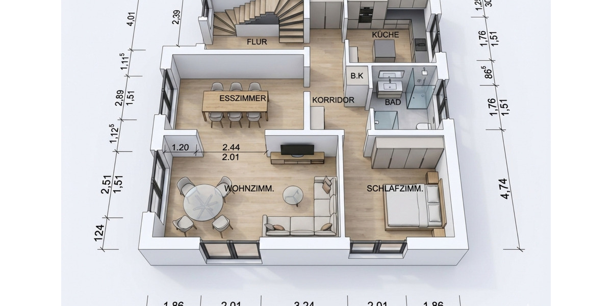 Erdgeschoßwohnung Schloß Holte-Stukenbrock Stukenbrock - 2 Zimmer, 86 m&sup2;, 675&euro; | Angebot:25350876
