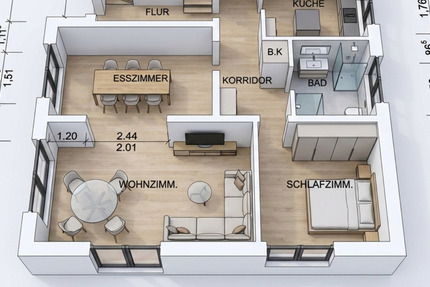 Wohnung Schloß Holte-Stukenbrock Stukenbrock - 2 Zimmer, 86 m&sup2;, 675&euro; | Angebot:25350876