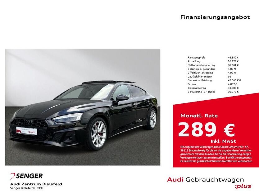 Audi A5 72.475 km 44.880 € Bielefeld 33609