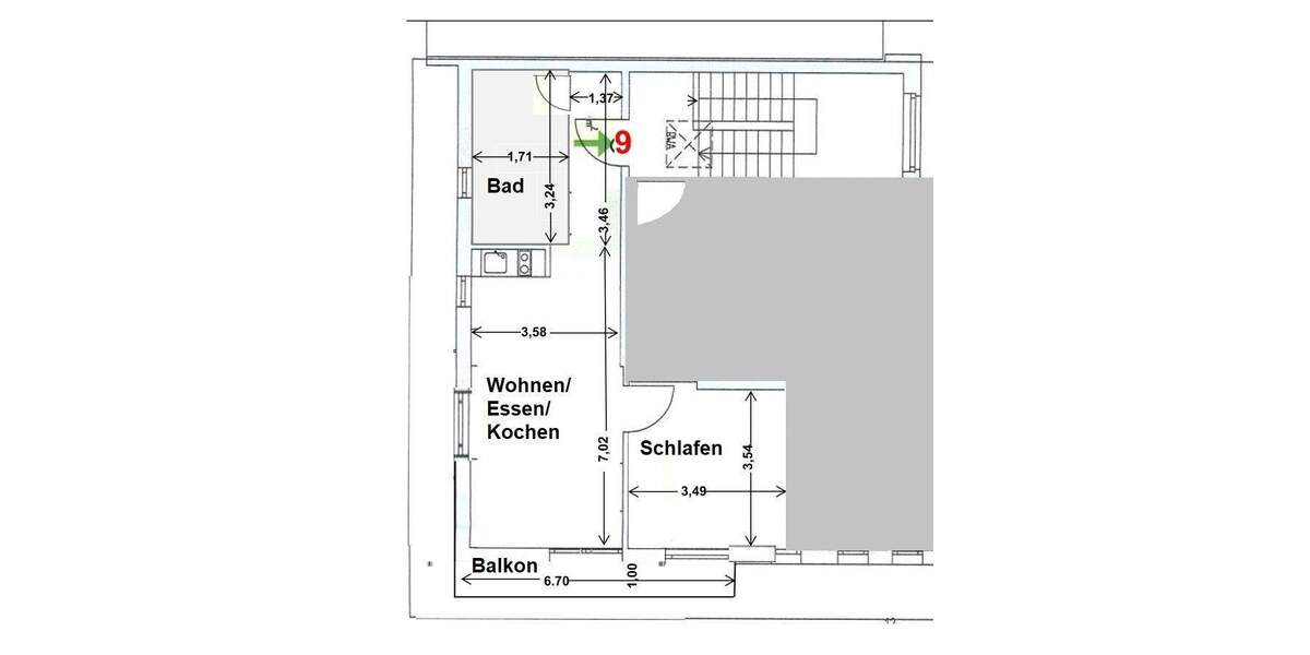 Etagenwohnung Paderborn Kernstadt - 2 Zimmer, 51 m&sup2;, 675&euro; | Angebot:24837550