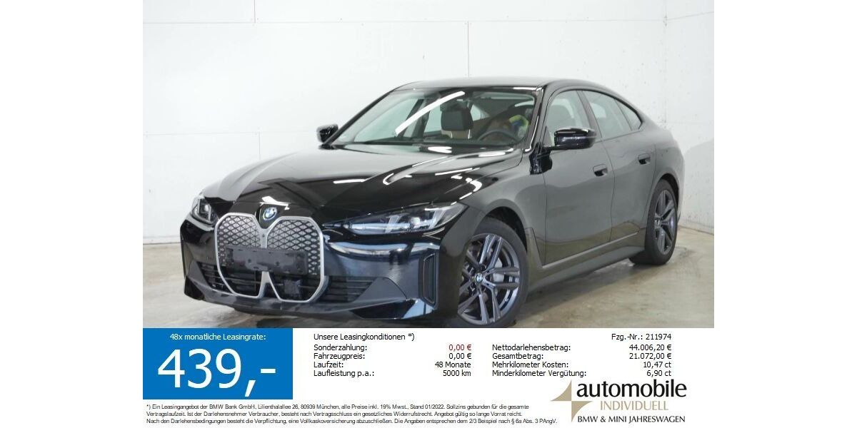 BMW i4 18.990 km 43.840 &euro; Paderborn 33100