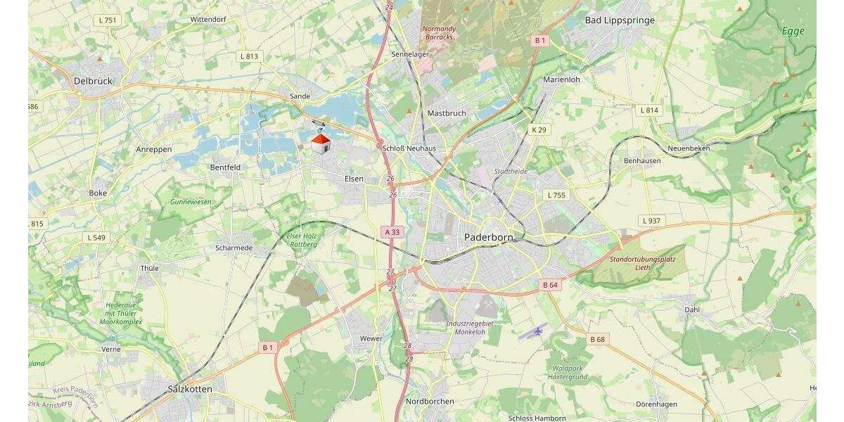 Etagenwohnung Paderborn / Elsen Elsen - 3 Zimmer, 74 m&sup2;, 229.000&euro; | Angebot:25708792