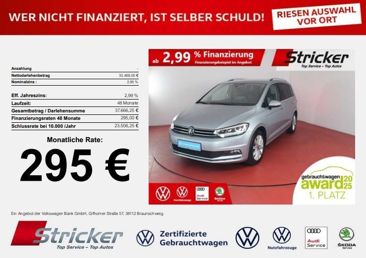 VW Touran 25.750 km 32.979 € Detmold 32760