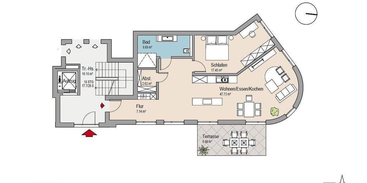 Etagenwohnung Paderborn Elsen - 2 Zimmer, 90 m&sup2;, 419.900&euro; | Angebot:25357348
