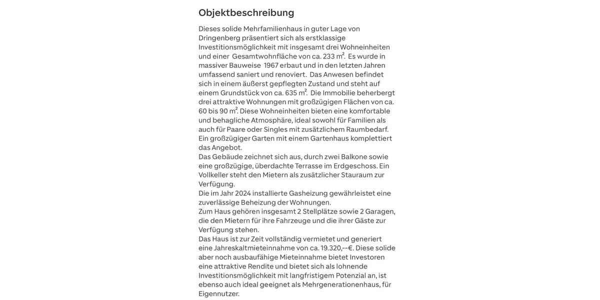 Mehrfamilienhaus, Wohnhaus Bad Driburg - 9 Zimmer, 233 m&sup2;, 269.000&euro; | Angebot:27113650