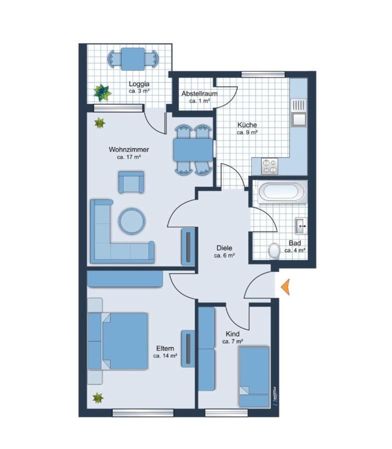 Schöne 3-Zimmer-Wohnung in der Nähe vom Habichtsee