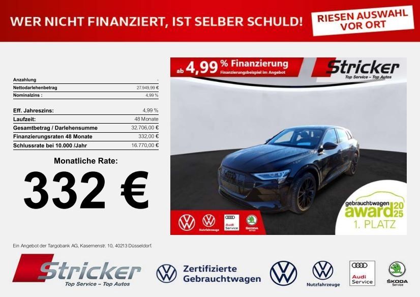 Audi e-tron 40.787 km 27.949 &euro; Detmold 32760