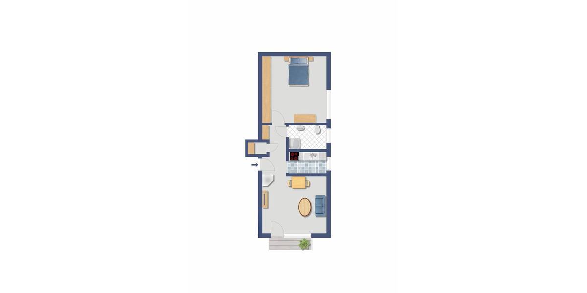 Etagenwohnung Detmold Hiddesen - 2 Zimmer, 48 m&sup2;, 149.000&euro; | Angebot:25992800