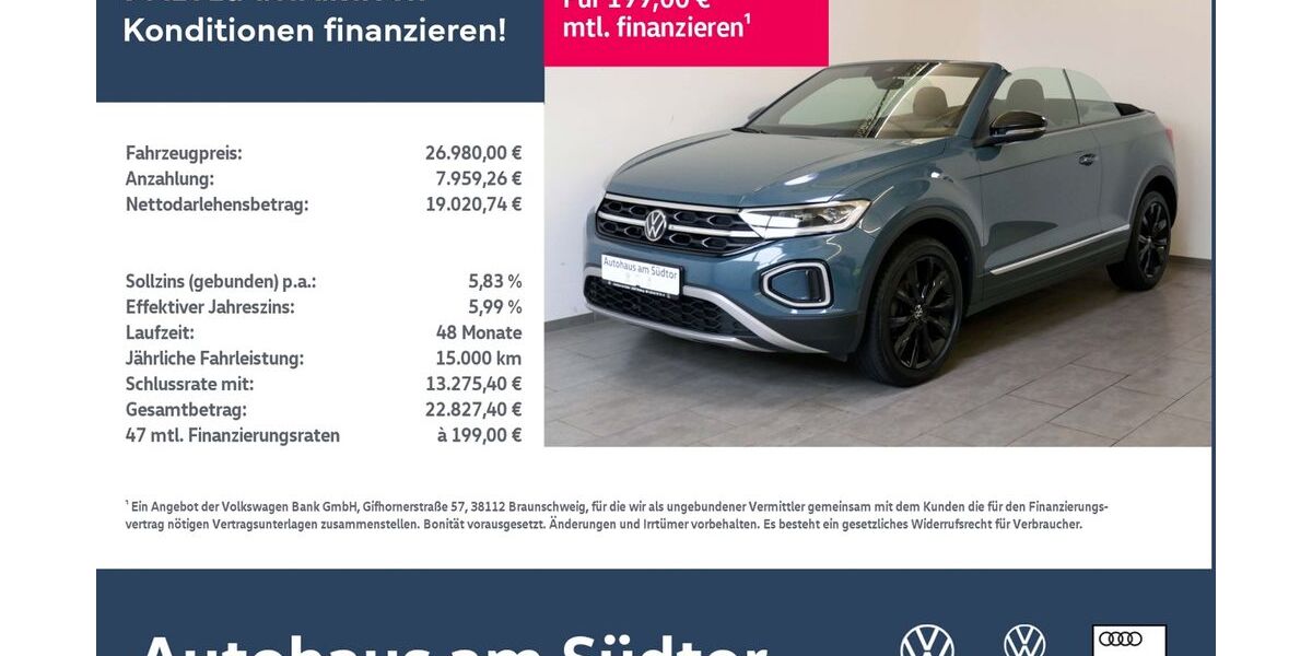 VW T-Roc 32.000 km 26.980 &euro; Rietberg 33397