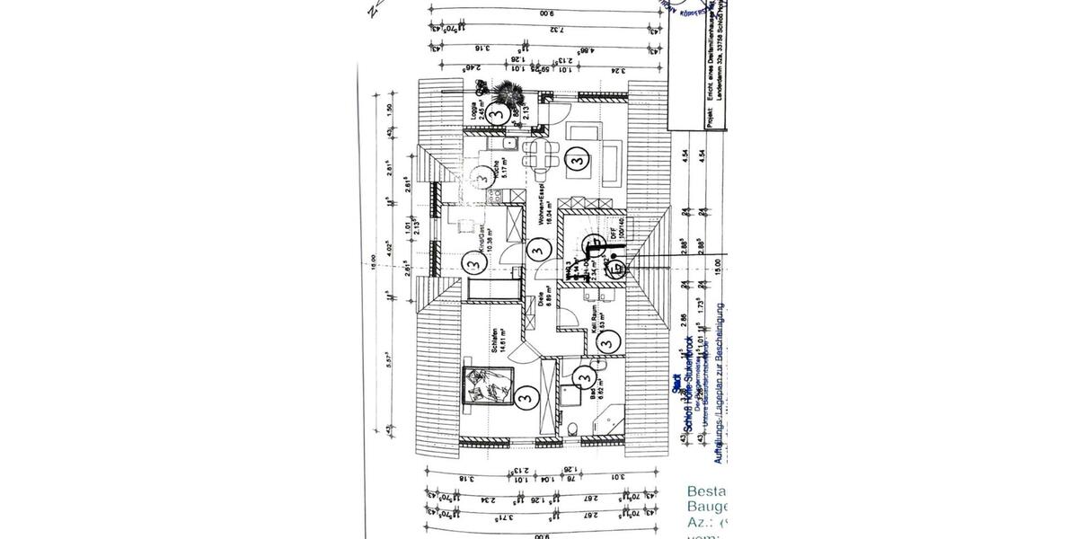 Dachgeschoßwohnung Schloß Holte-Stukenbrock Stukenbrock - 3 Zimmer, 63 m&sup2;, 155.000&euro; | Angebot:27108699