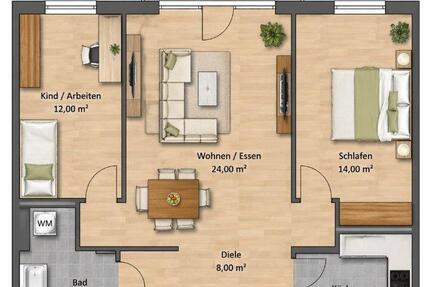 Wohnung Detmold Hakedahl - 3 Zimmer, 78 m&sup2;, 650&euro; | Angebot:26265910