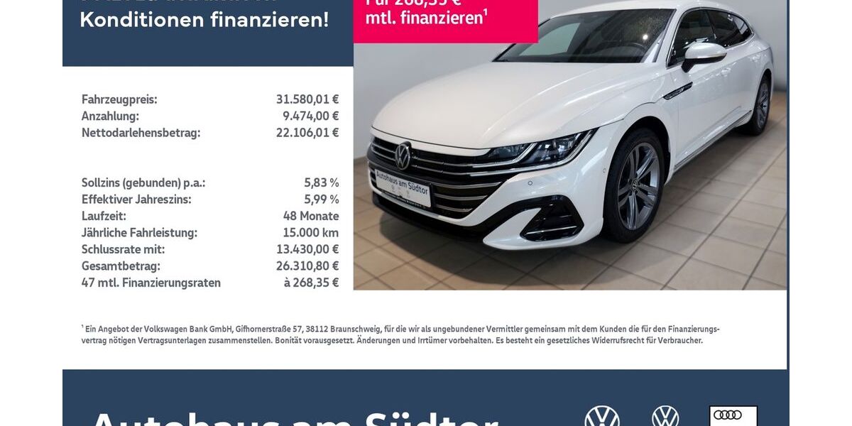 VW Arteon 46.487 km 31.580 &euro; Rietberg 33397