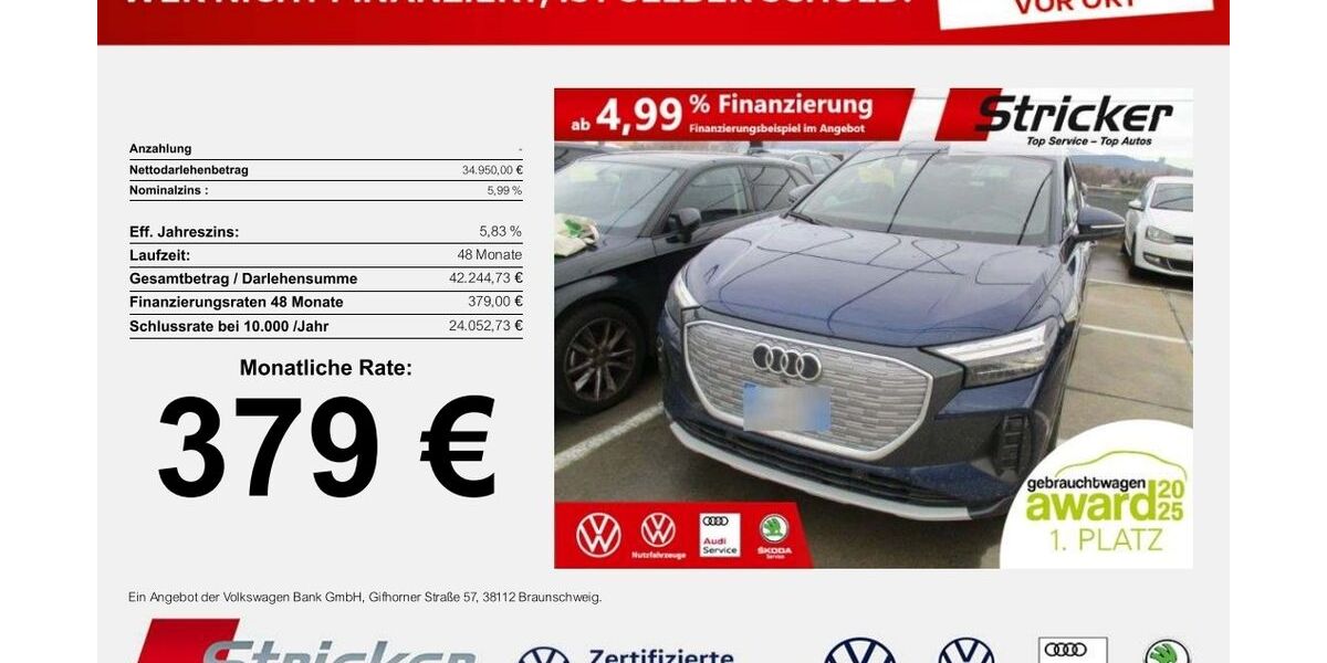 Audi Q4 e-tron 29.778 km 34.949 &euro; Detmold 32760