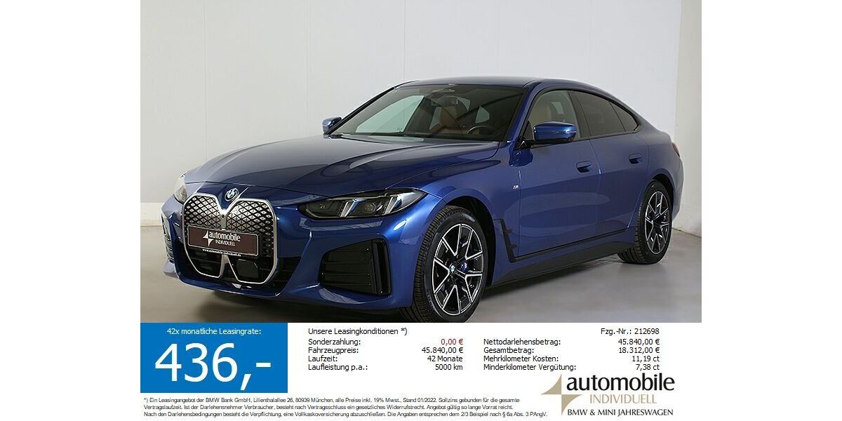 BMW i4 21.900 km 45.820 &euro; Paderborn 33100