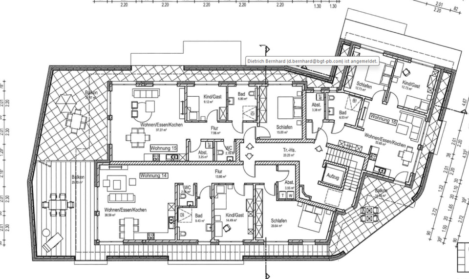 Moderne Penthouse Wohnungen in der Innenstadt 2 zimmer