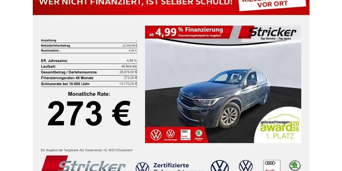 VW Tiguan 50.459 km 22.949 &euro; Horn-Bad Meinberg 32805