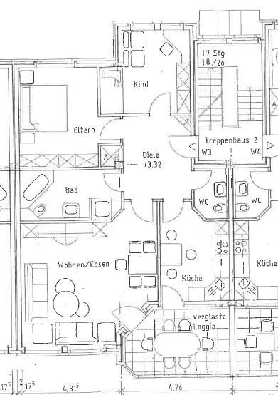 Etagenwohnung Schloß Holte-Stukenbrock Stukenbrock - 3 Zimmer, 95 m&sup2;, 1.150&euro; | Angebot:25142084