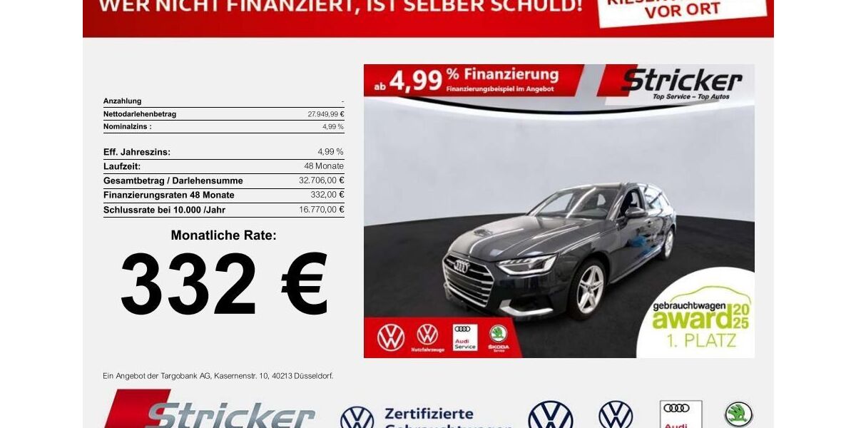 Audi A4 48.269 km 27.949 &euro; Detmold 32760