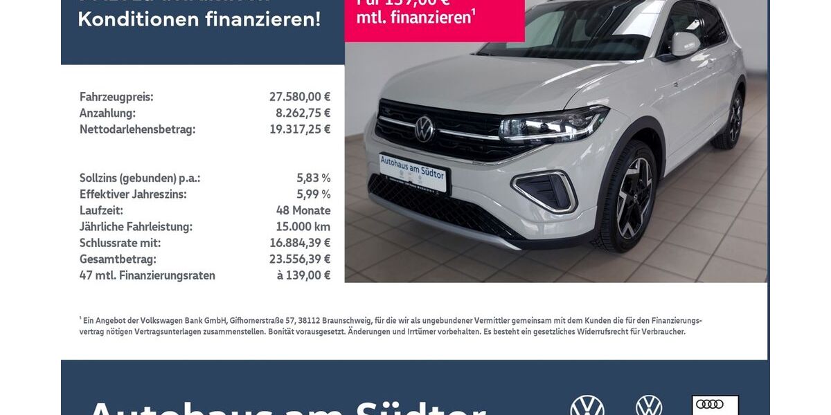 VW T-Cross 8.238 km 27.580 € Rietberg 33397