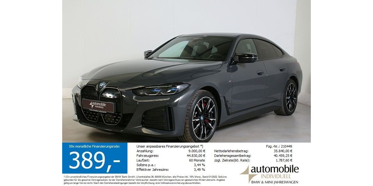 BMW i4 53.700 km 44.540 &euro; Paderborn 33100