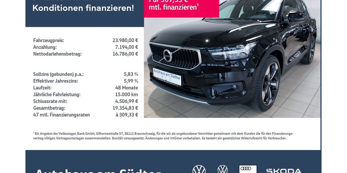 Volvo XC40 87.336 km 23.980 &euro; Rietberg 33397