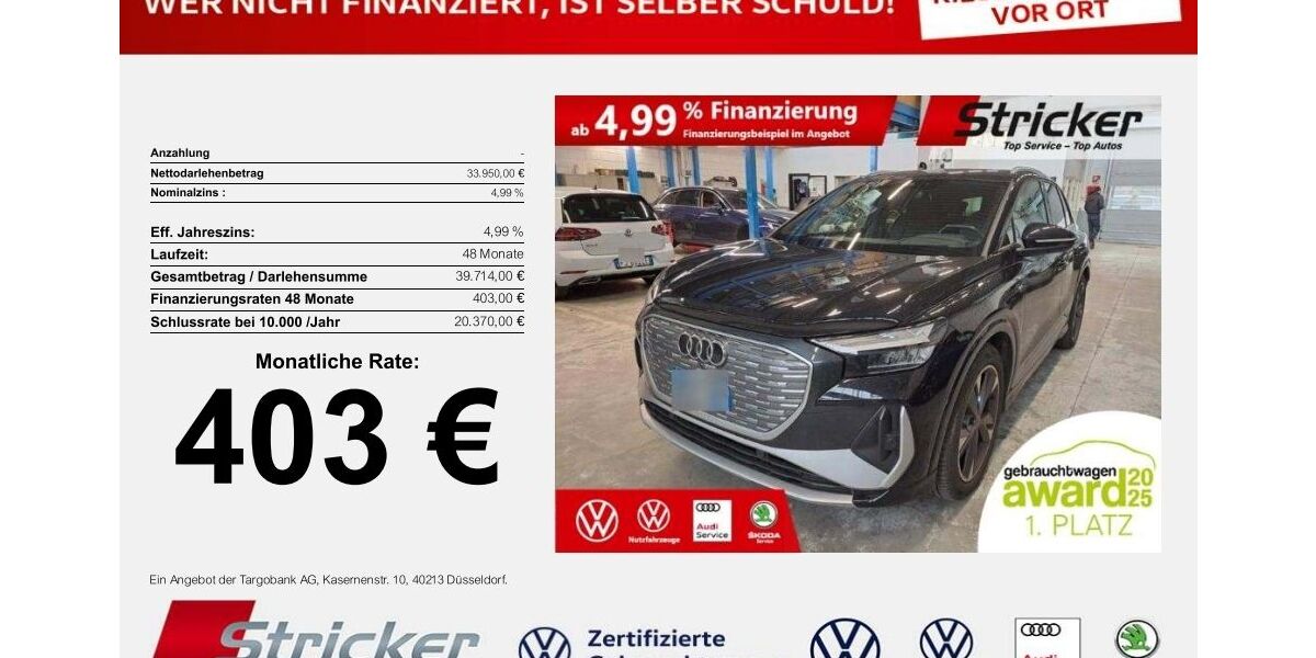 Audi Q4 e-tron 29.156 km 33.949 &euro; Horn-Bad Meinberg 32805