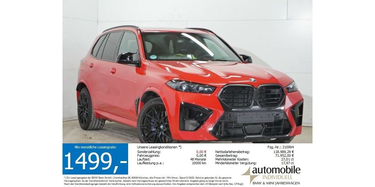 BMW X5 M 13.300 km 114.330 &euro; Paderborn 33100