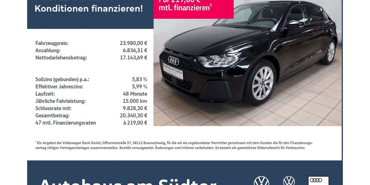 Audi A1 25.000 km 23.980 € Rietberg 33397