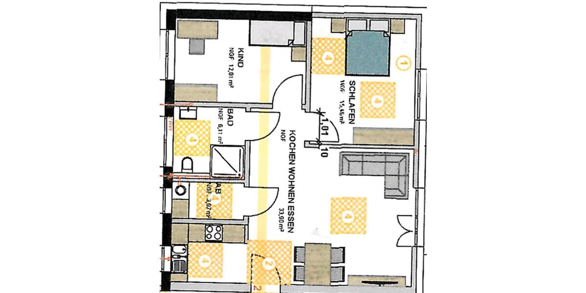 Etagenwohnung Altenbeken - 2 Zimmer, 75 m&sup2;, 9&euro; | Angebot:25904683