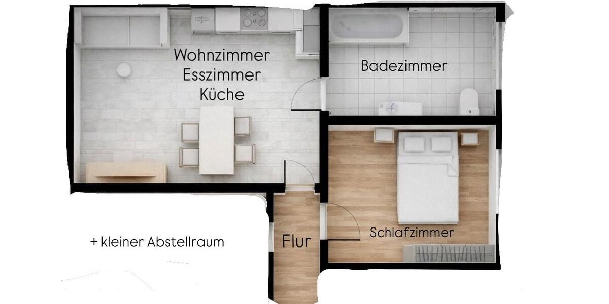 Etagenwohnung Büren - 2 Zimmer, 52 m&sup2;, 675&euro; | Angebot:25225228