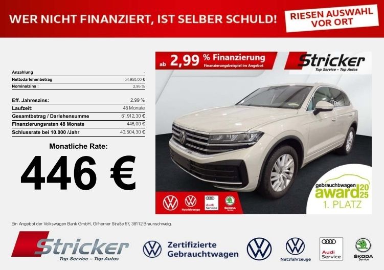 VW Touareg 25.106 km 54.949 &euro; Horn-Bad Meinberg 32805