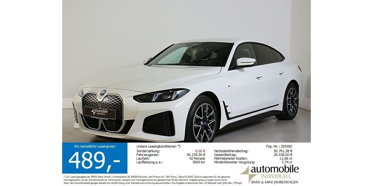 BMW i4 18.990 km 48.930 € Paderborn 33100