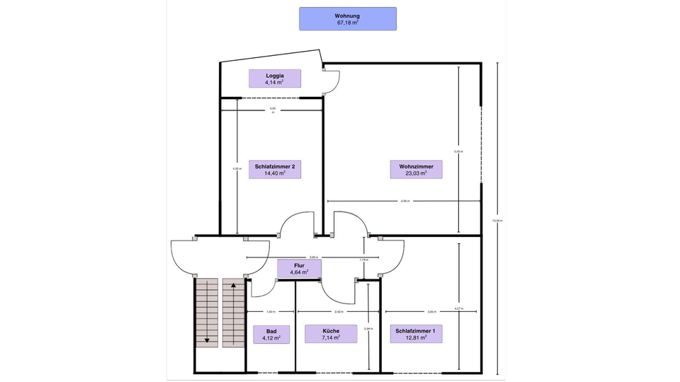 Etagenwohnung Bielefeld Sennestadt - 3 Zimmer, 67 m&sup2;, 147.500&euro; | Angebot:23580853
