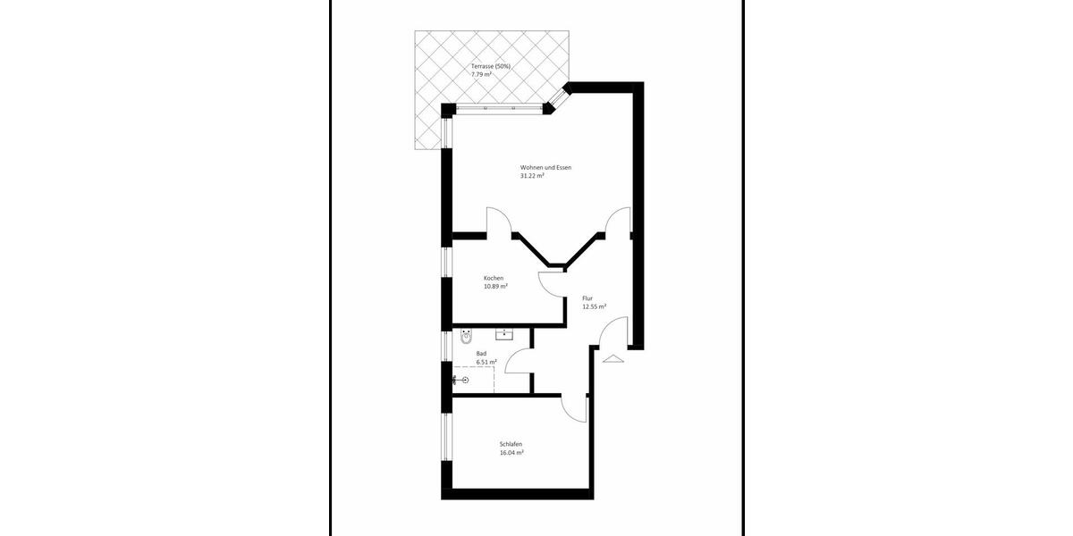 Erdgeschoßwohnung Paderborn - 2 Zimmer, 80 m&sup2;, 900&euro; | Angebot:26286420