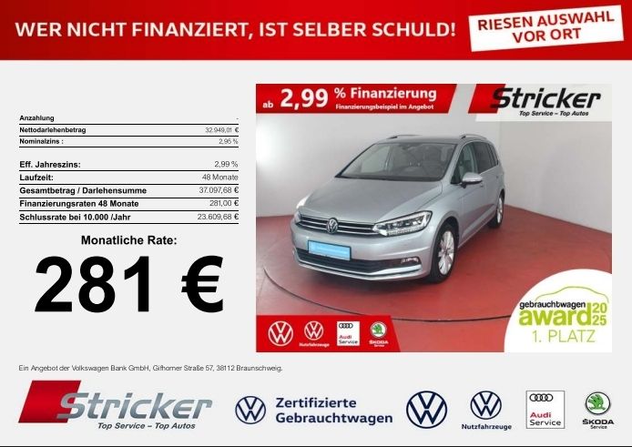 VW Touran 25.475 km 32.949 € Horn-Bad Meinberg 32805