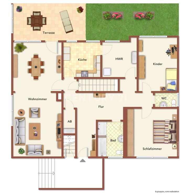 Willkommen Zuhause: Erdgeschosswohnung mit Garten und Naturblick 3 zimmer