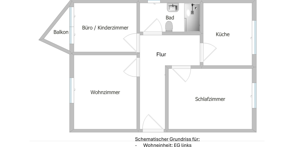 Erdgeschoßwohnung Paderborn Univiertel - 3 Zimmer, 62 m&sup2;, 890&euro; | Angebot:23595220