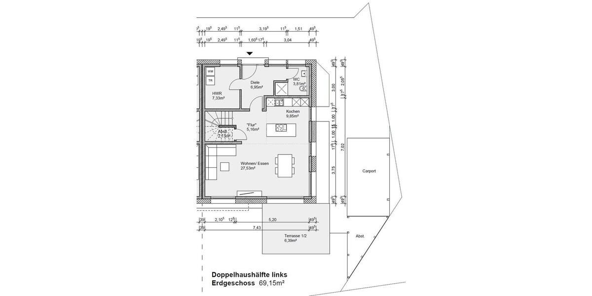 Doppelhaushälfte Detmold Hiddesen - 4 Zimmer, 128 m&sup2;, 1.892&euro; | Angebot:25022862