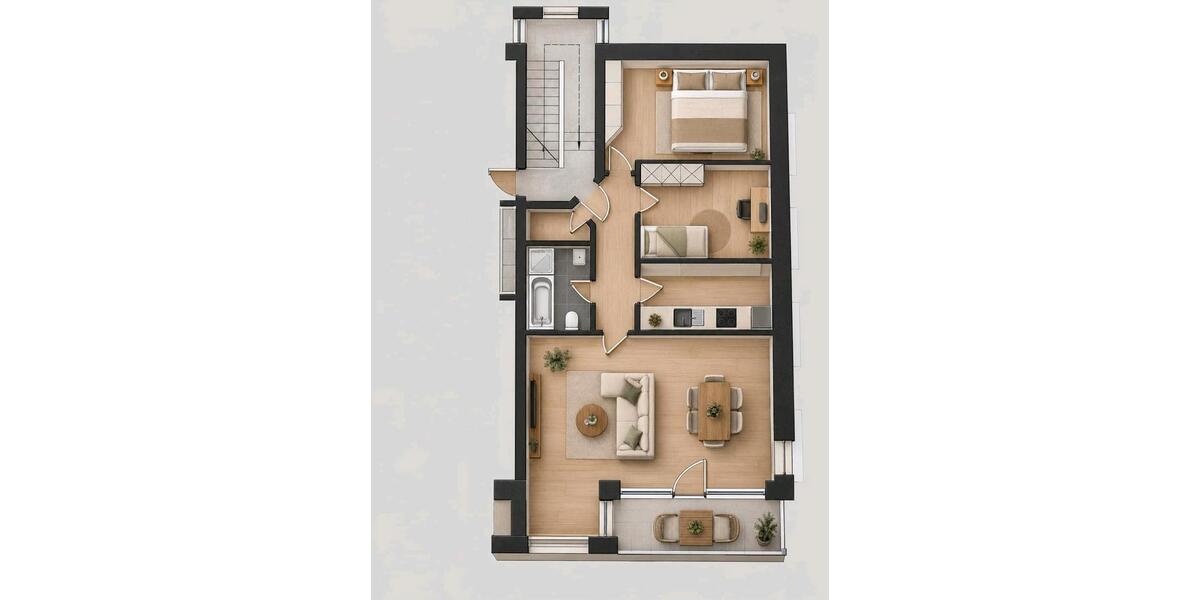 Etagenwohnung Brakel - 3 Zimmer, 86 m&sup2;, 978&euro; | Angebot:27596749