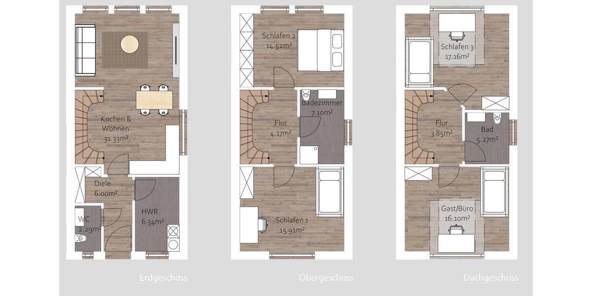 Reihenhaus Paderborn Elsen - 5.5 Zimmer, 127 m&sup2;, 1.500&euro; | Angebot:26145858
