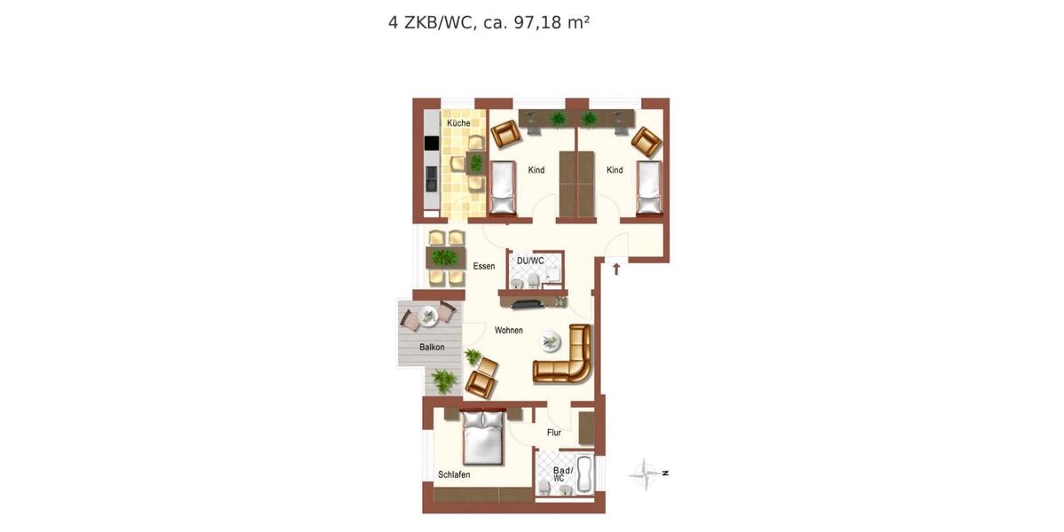 Erdgeschoßwohnung Paderborn - 4 Zimmer, 97 m&sup2;, 299.900&euro; | Angebot:27263703