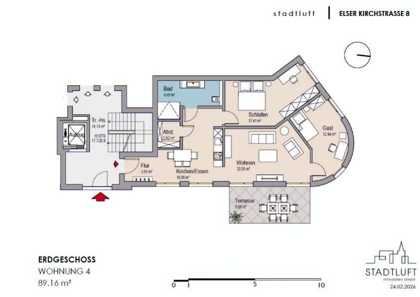Etagenwohnung Paderborn Elsen - 3 Zimmer, 89 m&sup2;, 419.900&euro; | Angebot:26916977