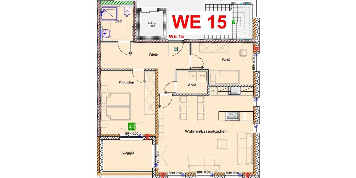 Etagenwohnung Paderborn Neuenbeken - 3 Zimmer, 92 m&sup2;, 1.200&euro; | Angebot:26649215