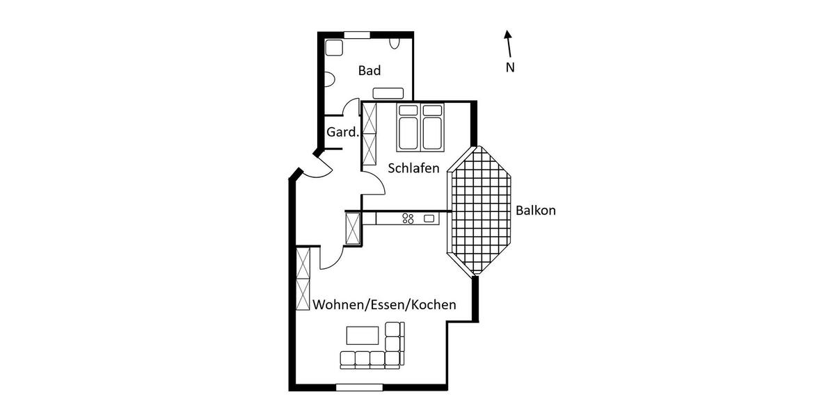 Dachgeschoßwohnung Paderborn Elsen - 2 Zimmer, 80 m&sup2;, 800&euro; | Angebot:26701729