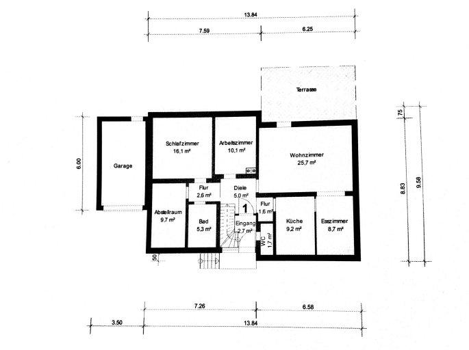 Einfamilienhaus Detmold Hiddesen - 6 Zimmer, 175 m&sup2;, 1.500&euro; | Angebot:27614898