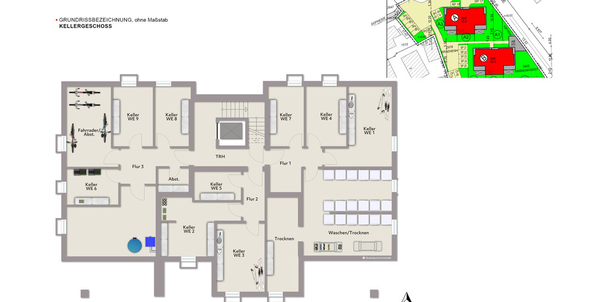 Etagenwohnung Schloß Holte-Stukenbrock Schloß Holte - 3 Zimmer, 80 m&sup2;, 334.300&euro; | Angebot:23886641