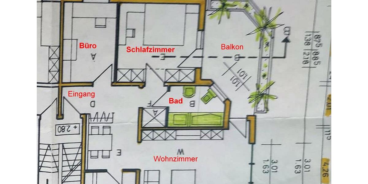 Etagenwohnung Bad Lippspringe - 3 Zimmer, 80 m&sup2;, 600&euro; | Angebot:26414714