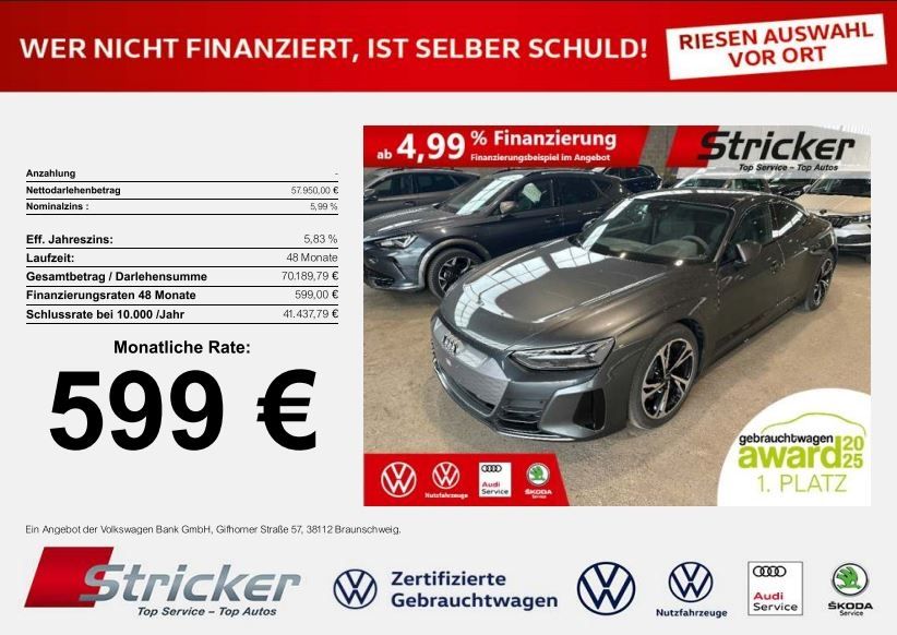 Audi e-tron GT 23.483 km 57.939 € Horn-Bad Meinberg 32805
