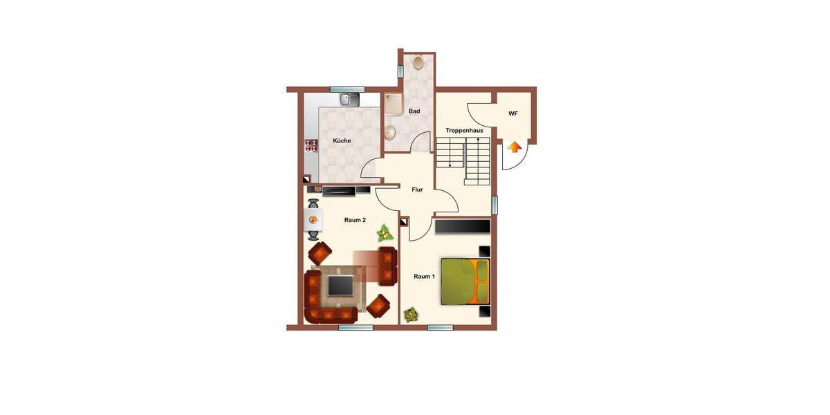 Etagenwohnung Paderborn Kernstadt - 2 Zimmer, 53 m&sup2;, 155.000&euro; | Angebot:25340684